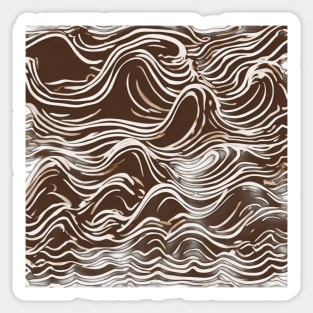 Chocolate Vanilla Swirl Abstract Design No. 536 Sticker